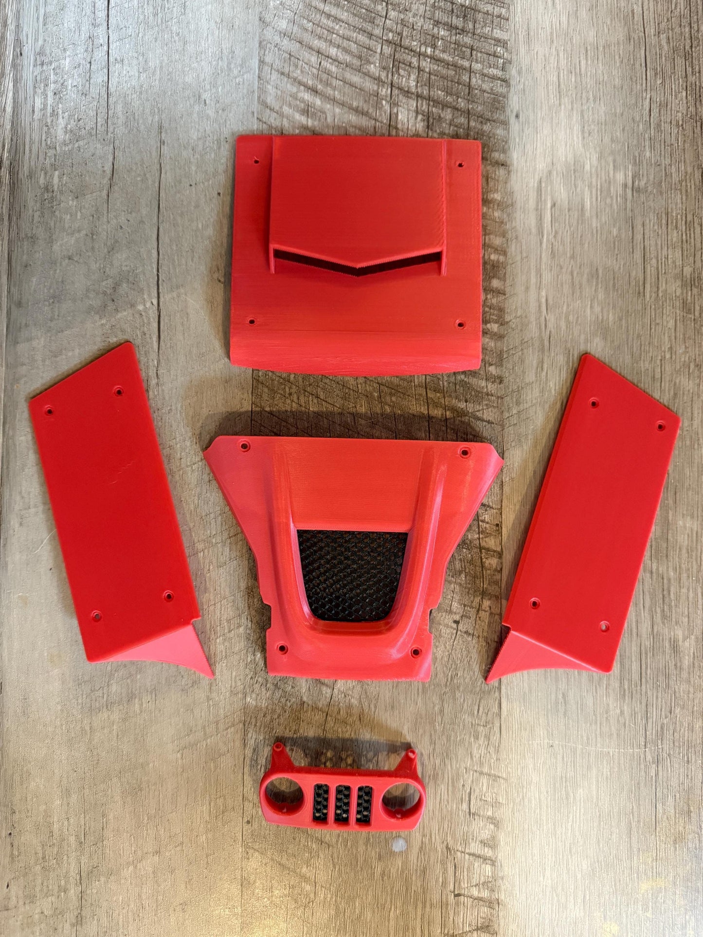 Vanquish H10 Optic Punisher jeep Body Kit red