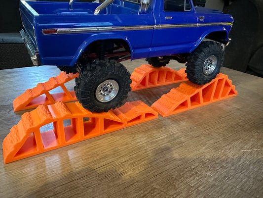 Micro RC Crawler Obstacle Set: Indoor/Outdoor Ramp for SCX24, TRX4M