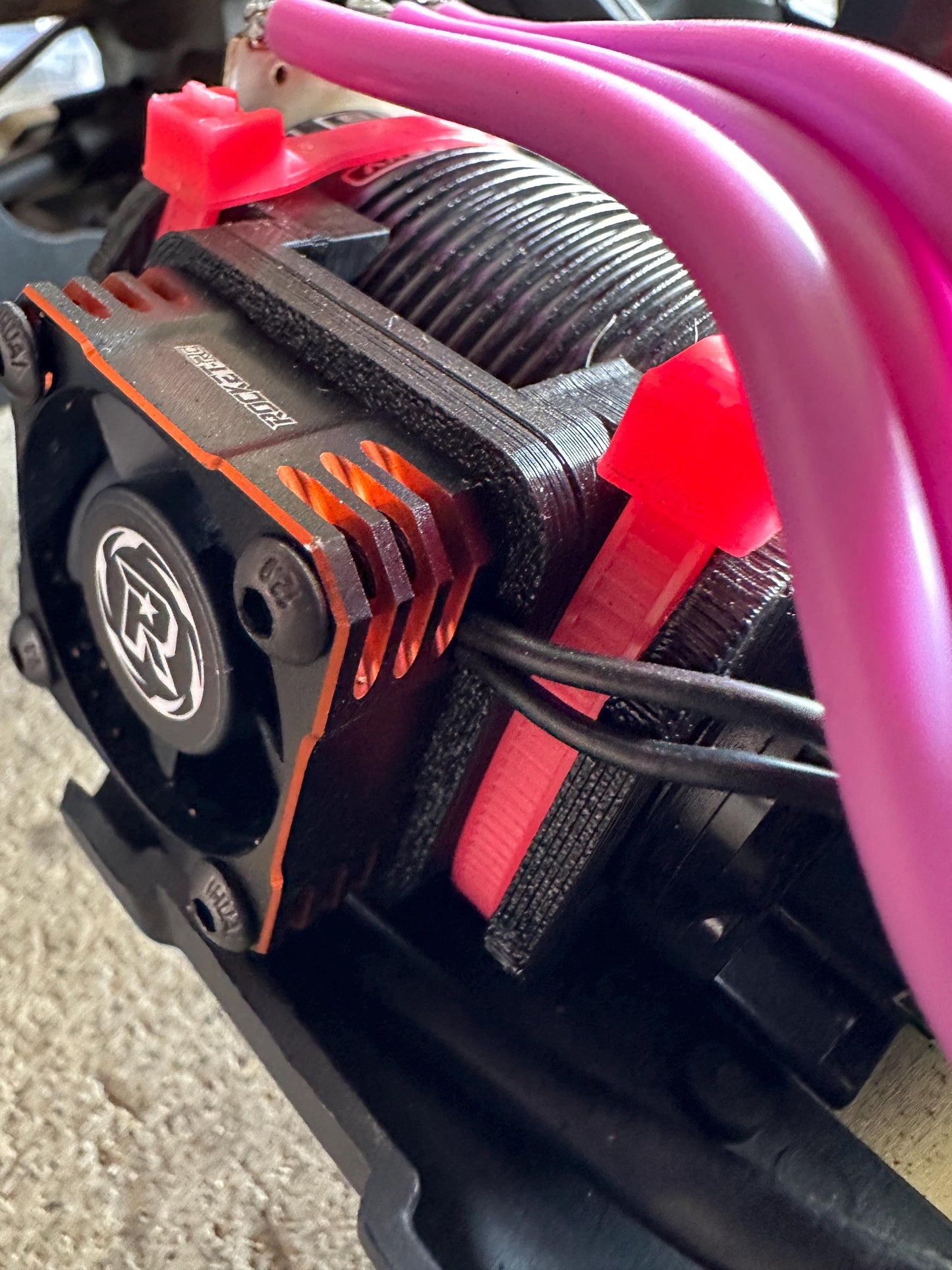 RC Motor Fan Mount: 30mm or 40mm, High Heat PETG