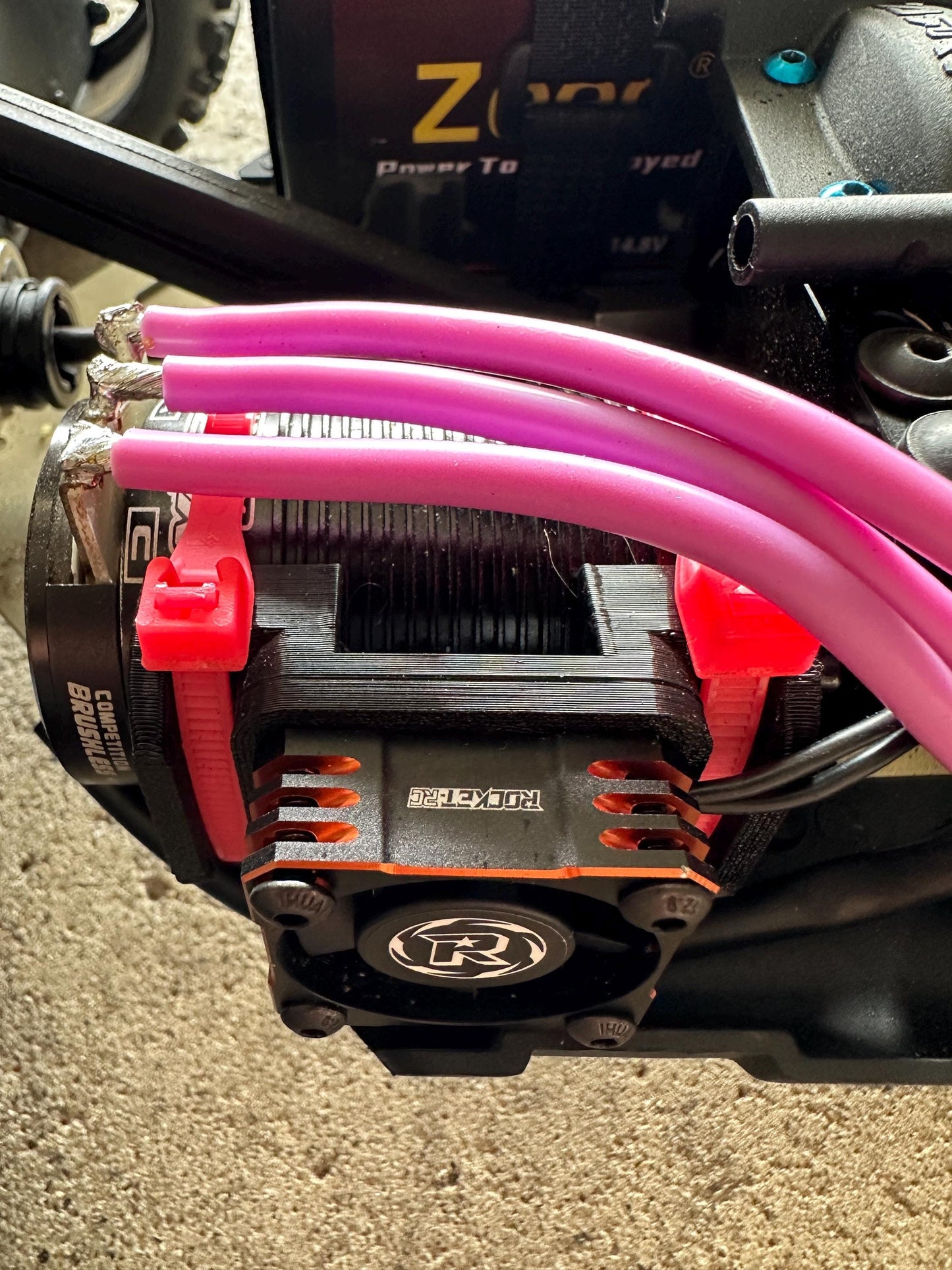 RC Motor Fan Mount: 30mm or 40mm, High Heat PETG