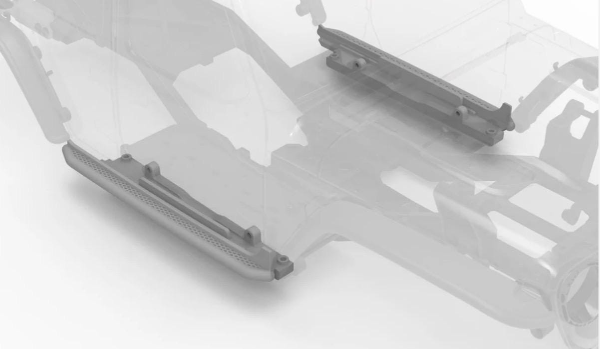 Knight Customs Vanquish VS410 Axial Jeep JL body mount & inner fender set